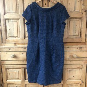 Boden Tweed 12 Blue Grey Dress